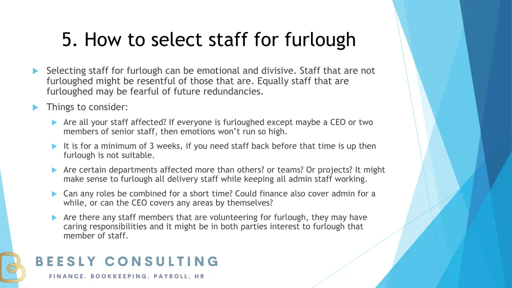 5 how to select staff for furlough