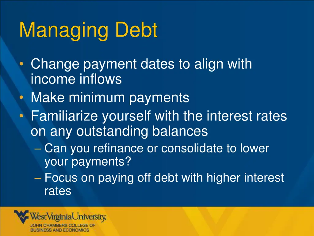 managing debt