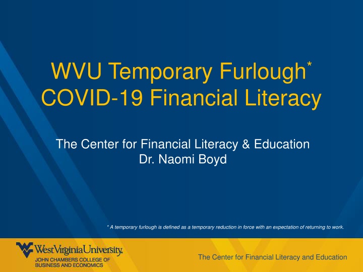 wvu temporary furlough covid 19 financial literacy