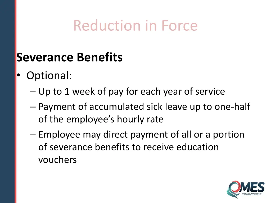 reduction in force 8