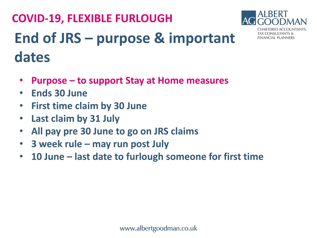 covid 19 flexible furlough end of jrs purpose