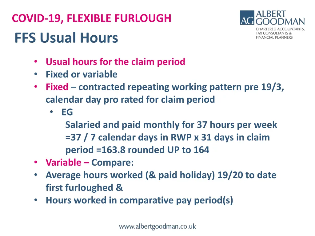 covid 19 flexible furlough ffs usual hours