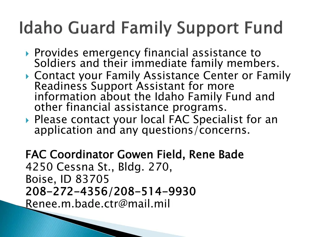 provides emergency financial assistance 1