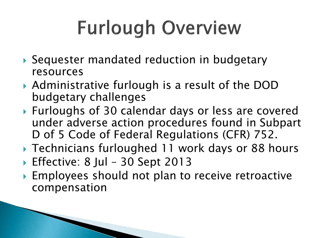 sequester mandated reduction in budgetary