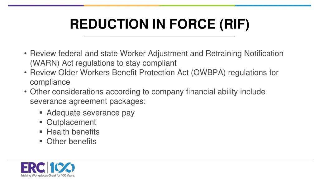 reduction in force rif 1