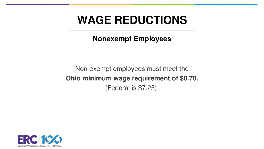 wage reductions