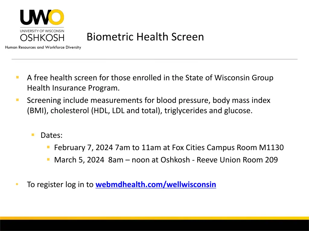 biometric health screen