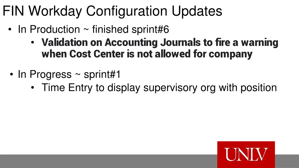 fin workday configuration updates in production