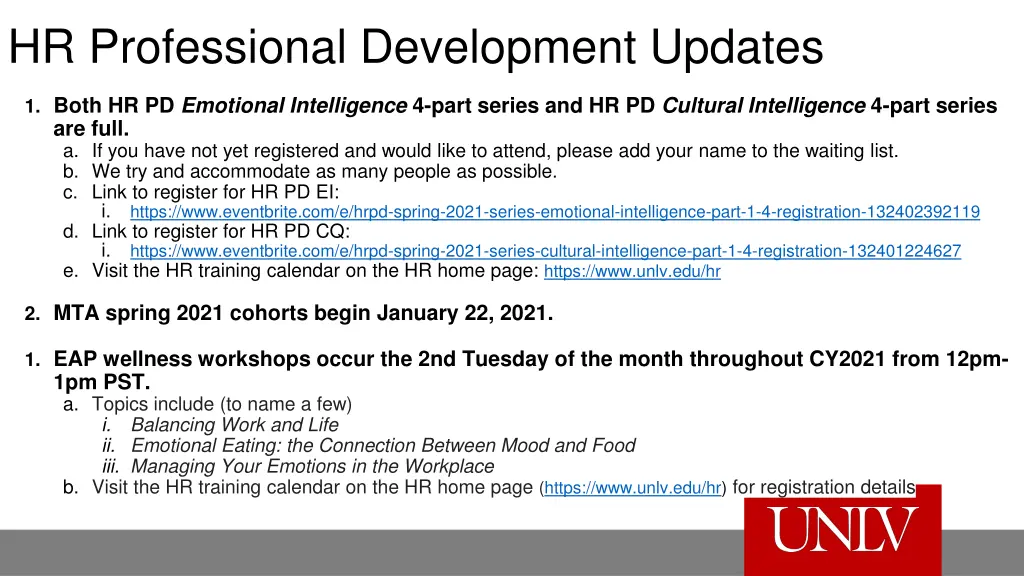 hr professional development updates