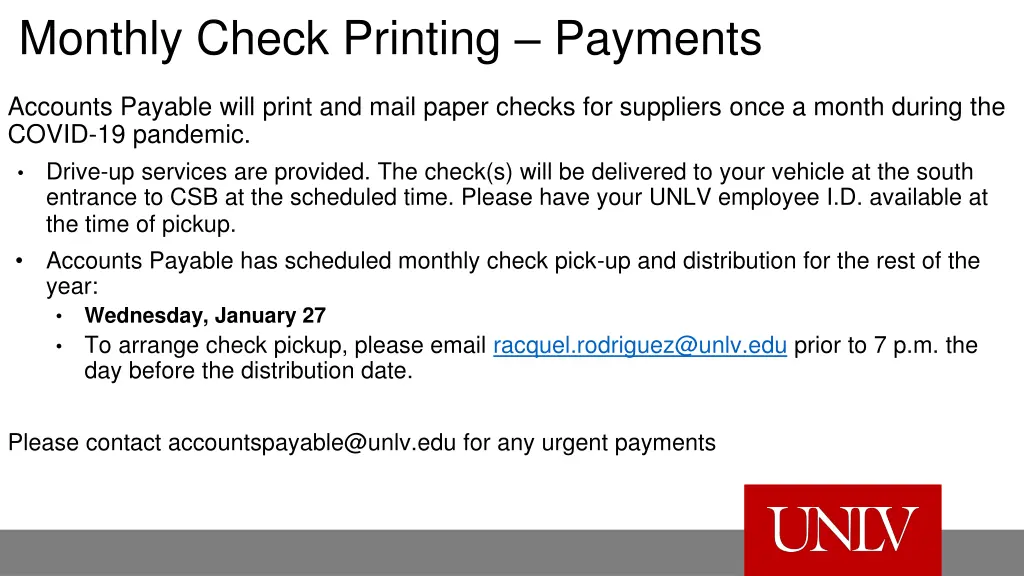 monthly check printing payments