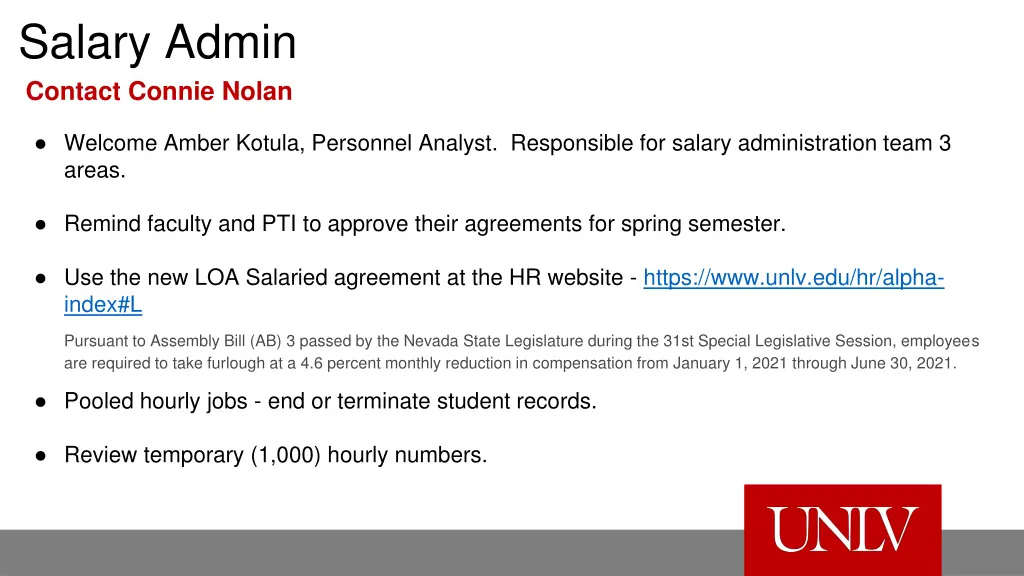 salary admin contact connie nolan