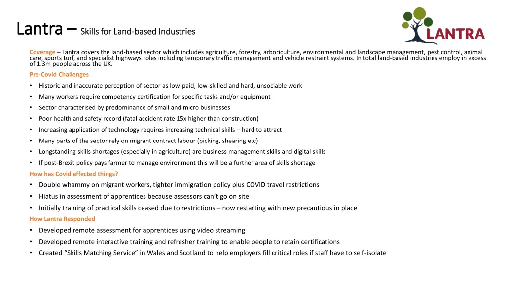 lantra lantra skills for land