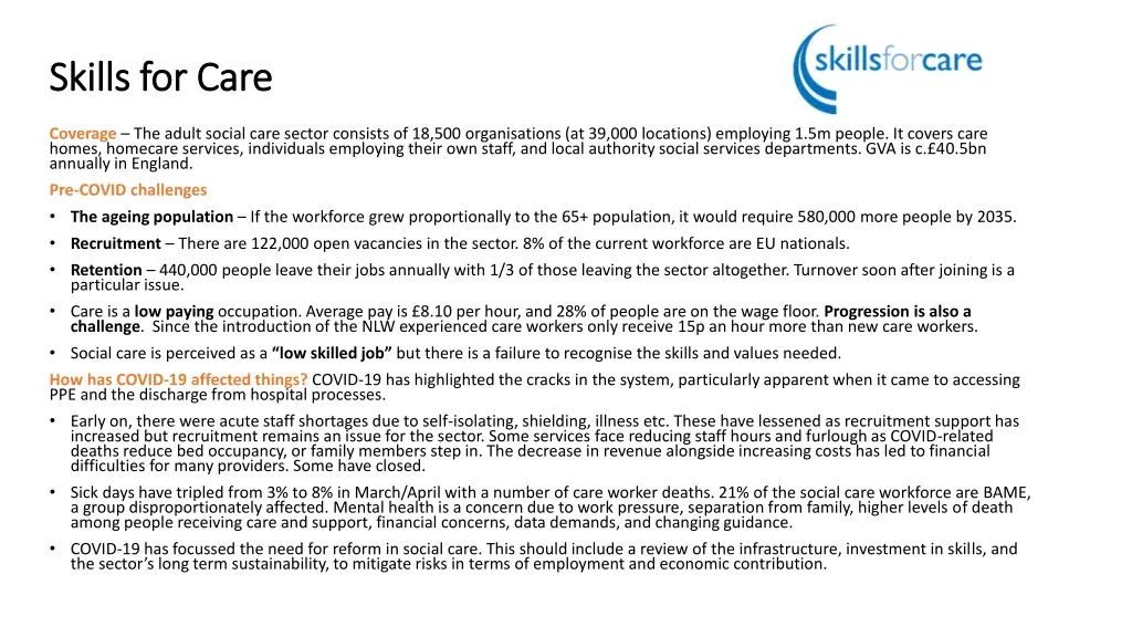 skills for care skills for care