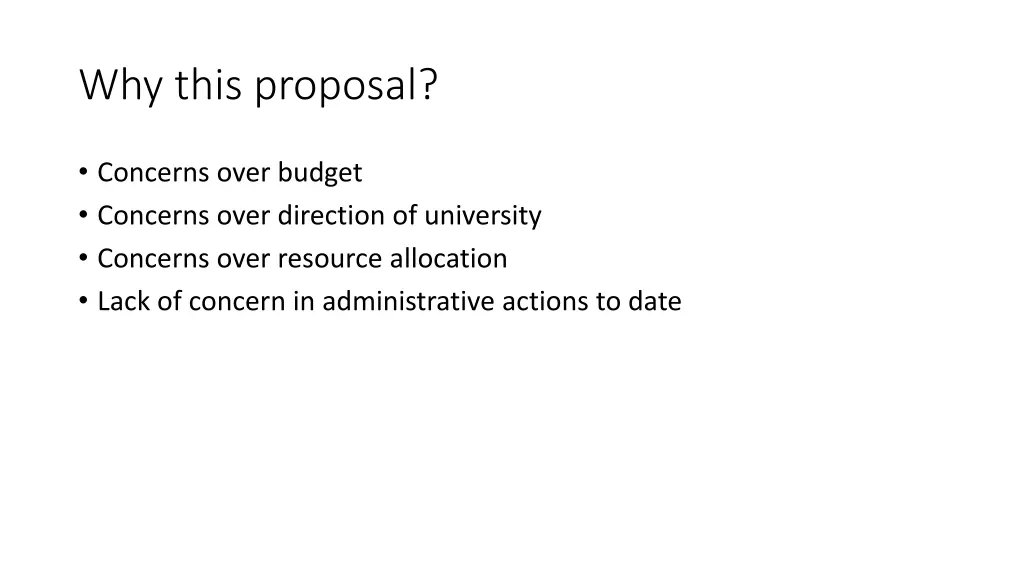 why this proposal