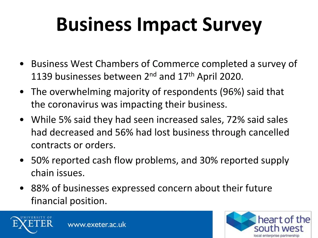 business impact survey