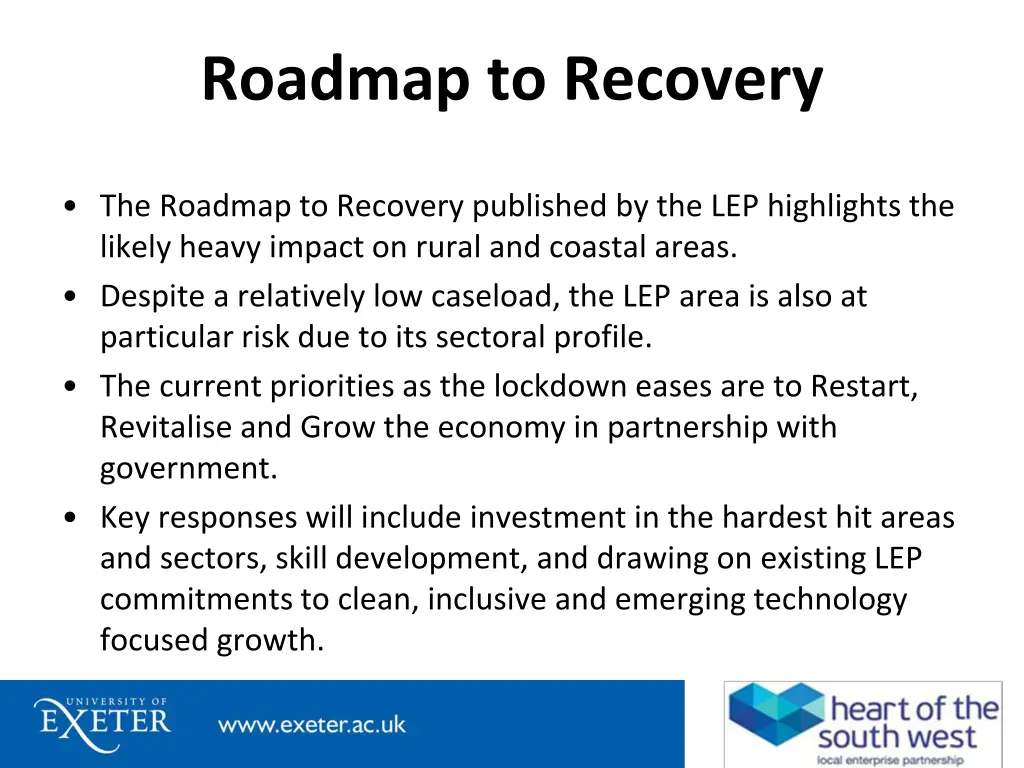 roadmap to recovery