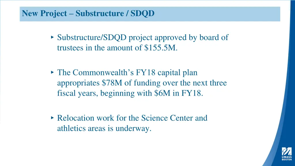 new project substructure sdqd