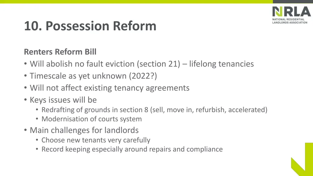 10 possession reform