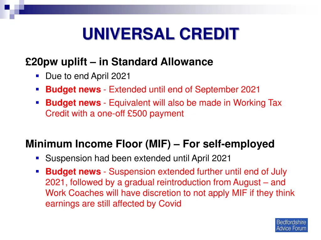 universal credit