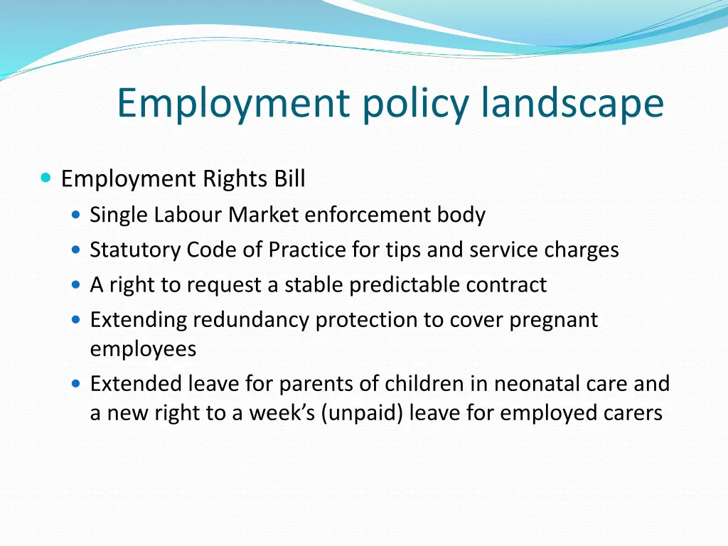 employment policy landscape