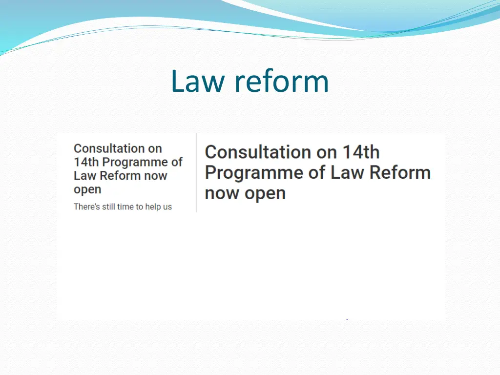 law reform