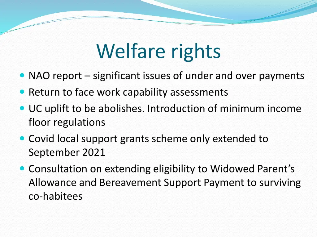 welfare rights