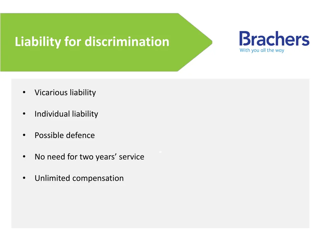 liability for discrimination