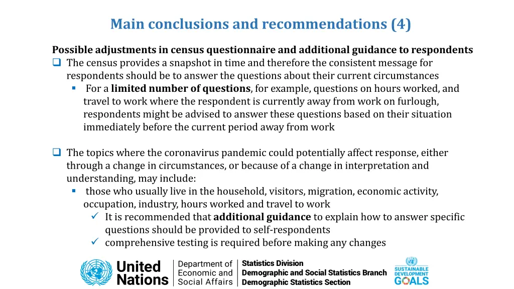 main conclusions and recommendations 4