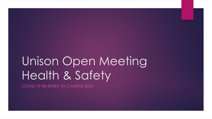 unison open meeting health safety covid