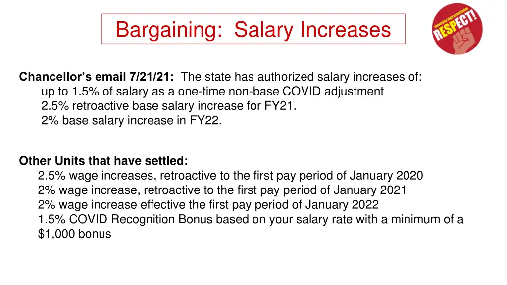 bargaining salary increases