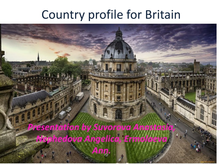 country profile for britain