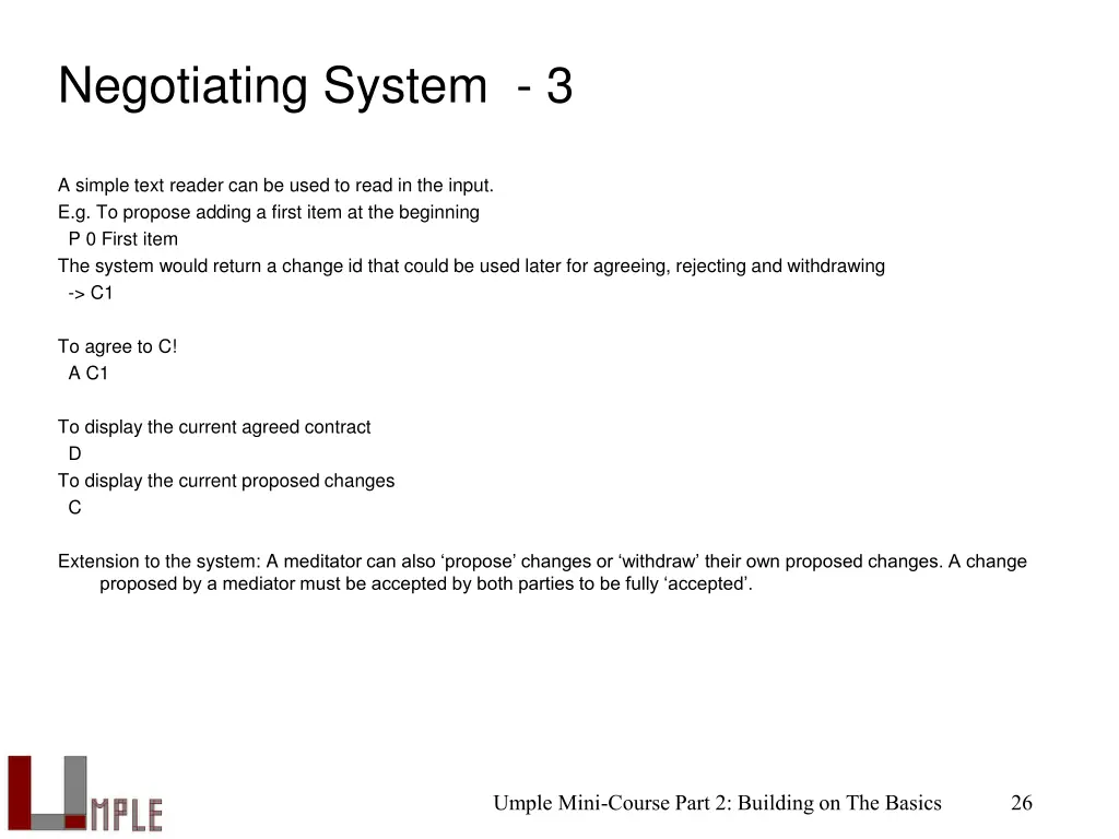 negotiating system 3