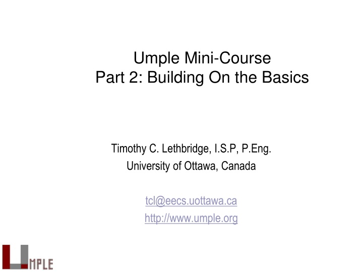 umple mini course part 2 building on the basics