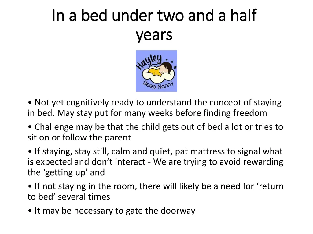 in a bed under two and a half in a bed under