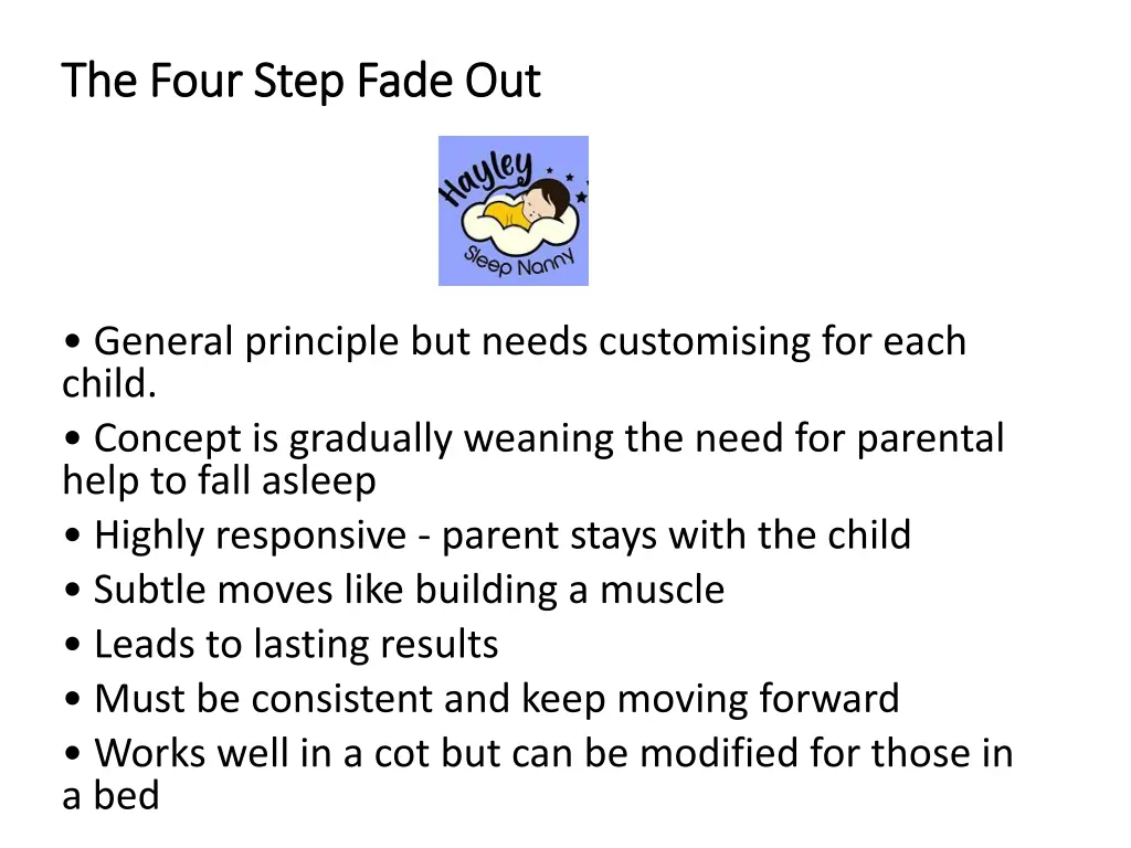 the four step fade out the four step fade out