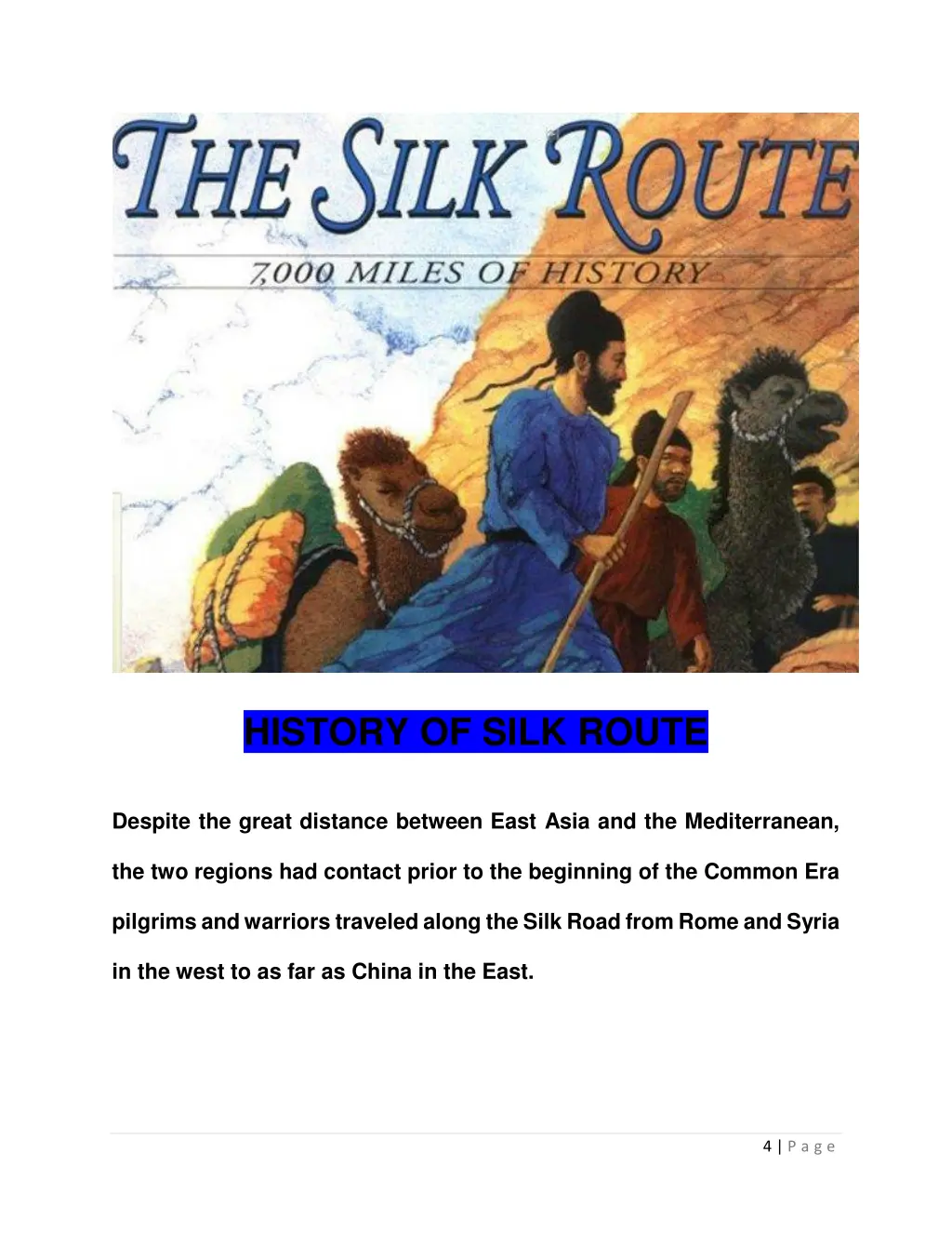 history of silk route