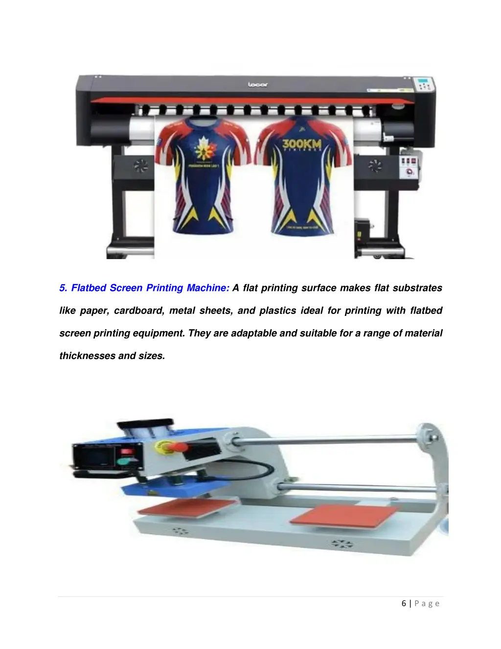 5 flatbed screen printing machine a flat printing