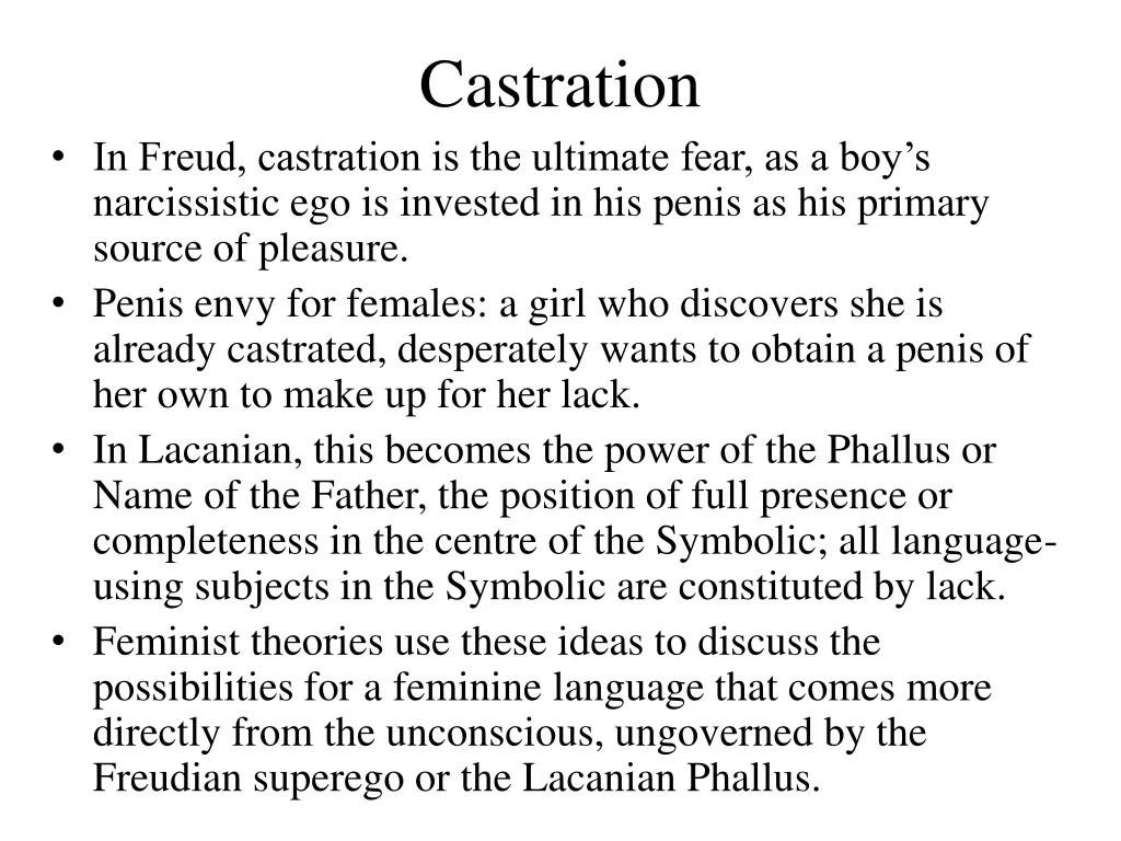 castration