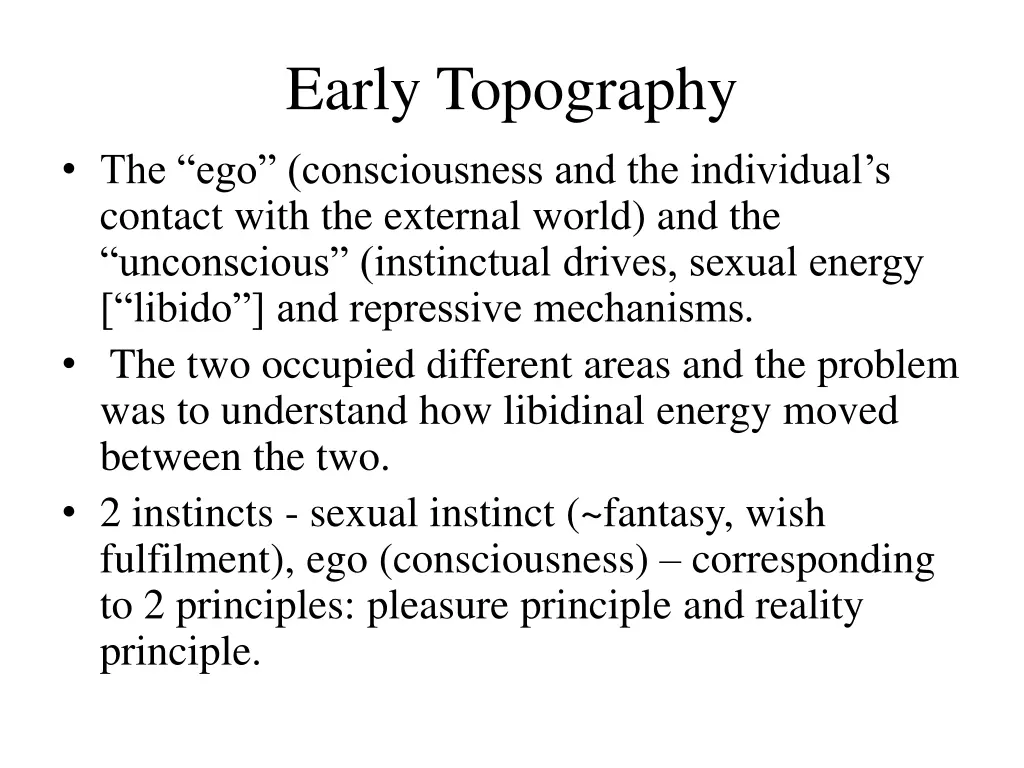 early topography