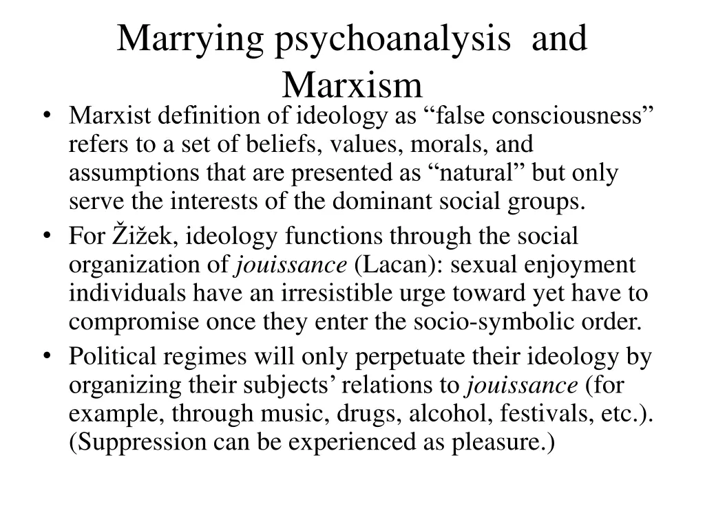 marrying psychoanalysis and marxism marxist