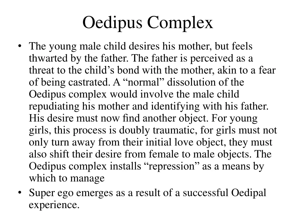 oedipus complex