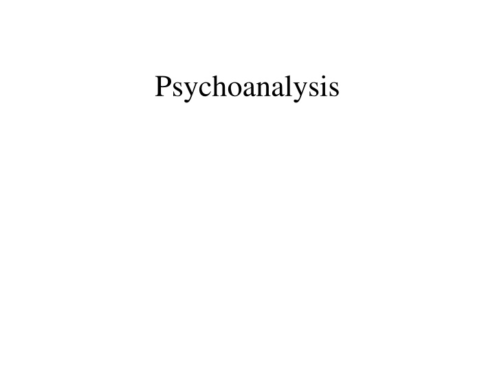 psychoanalysis