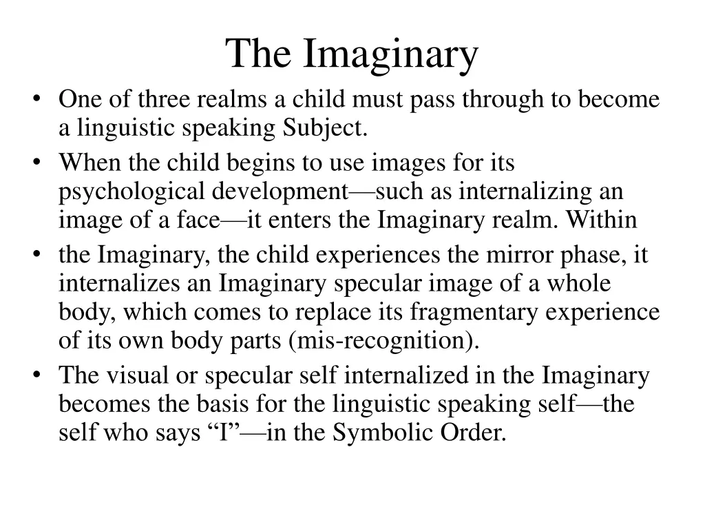 the imaginary