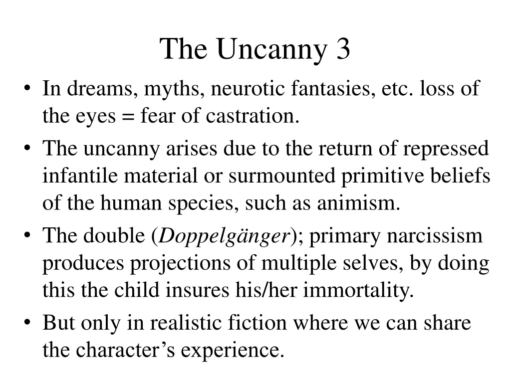 the uncanny 3