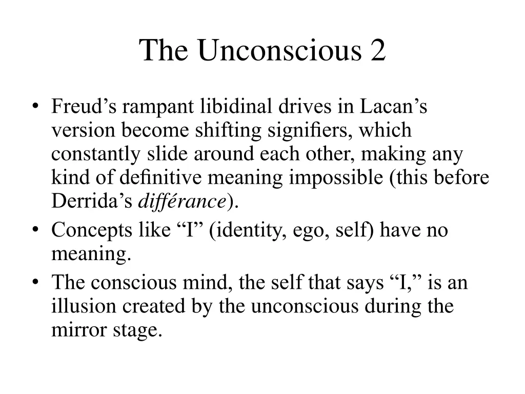 the unconscious 2 1