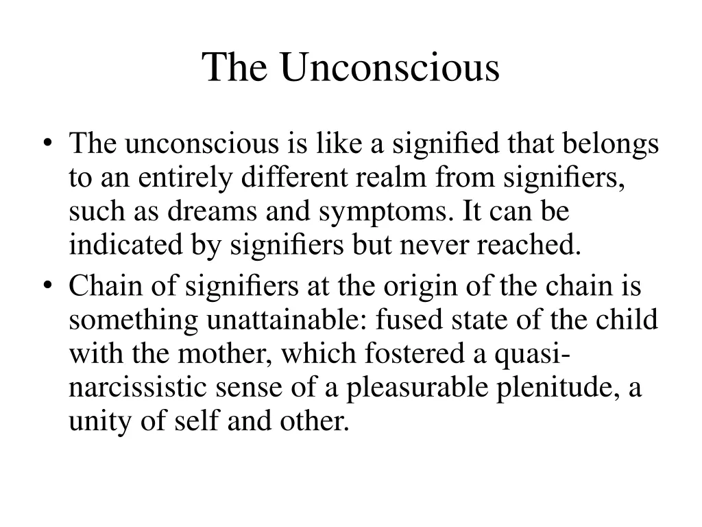 the unconscious