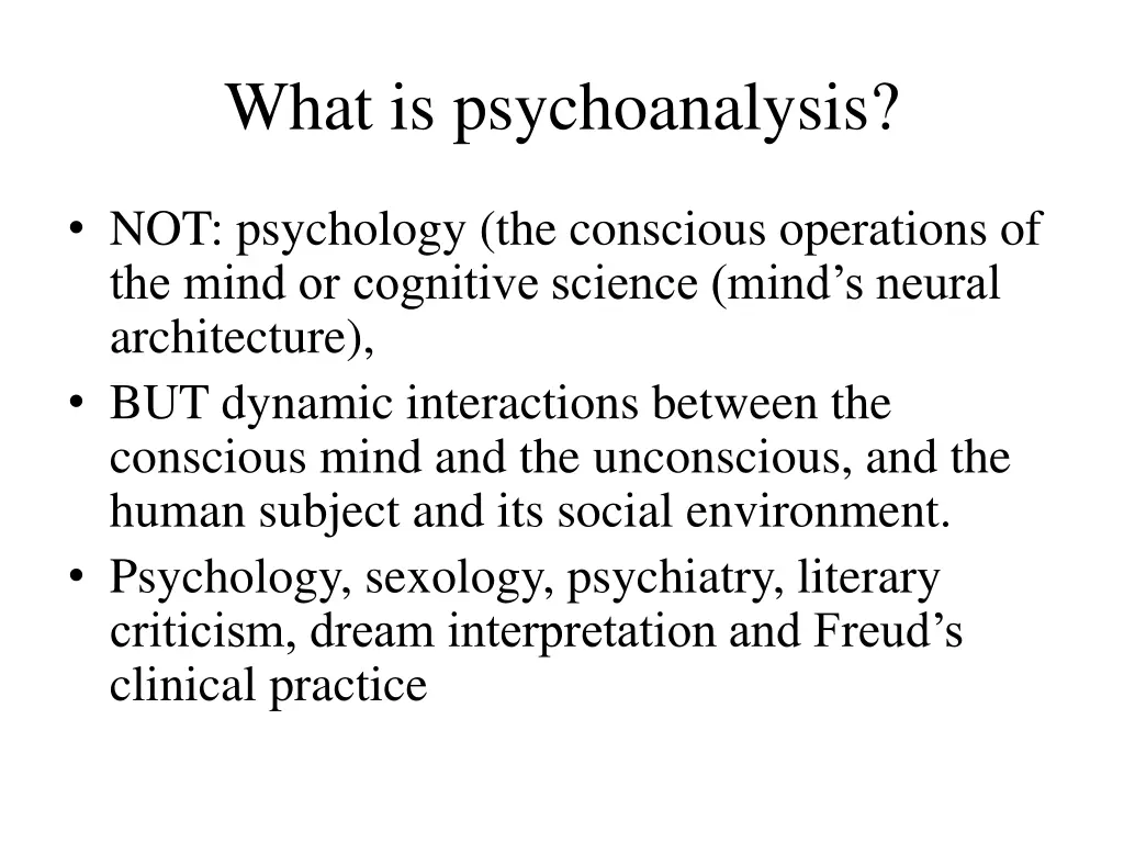 what is psychoanalysis