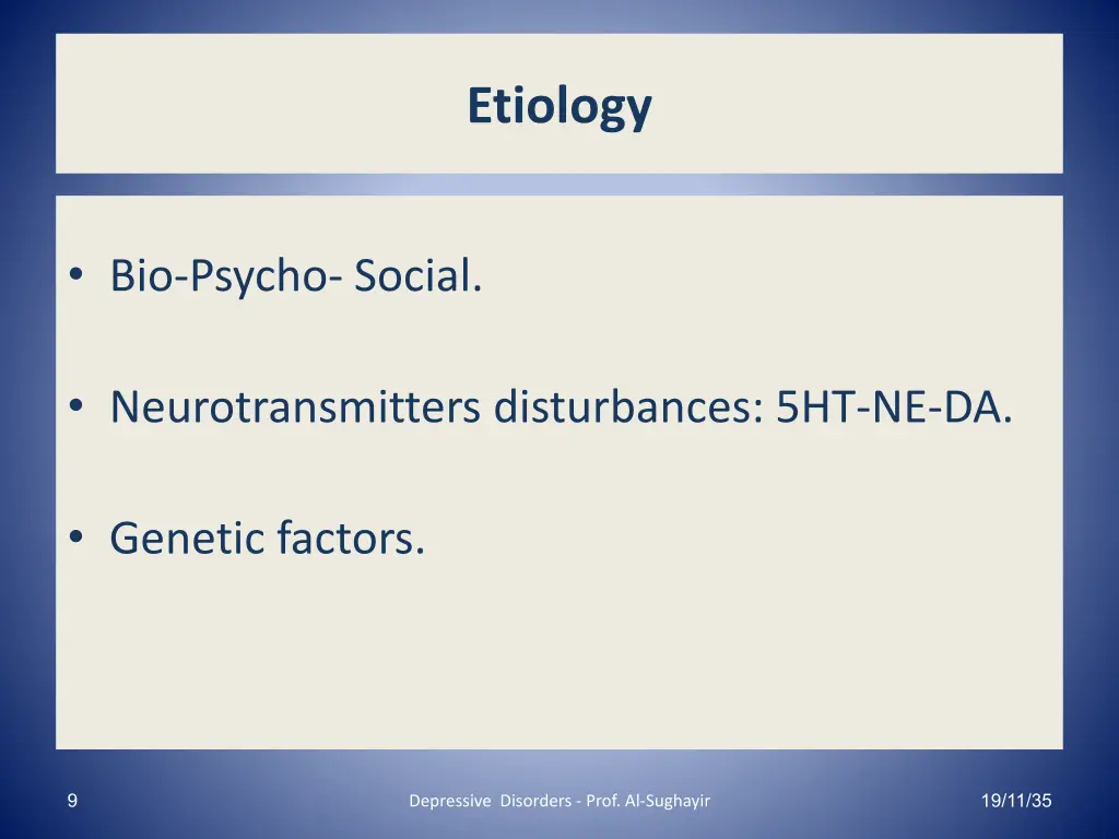 etiology