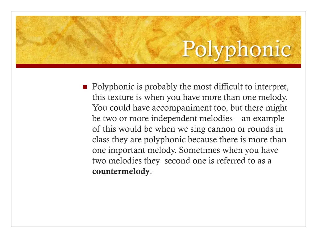 polyphonic