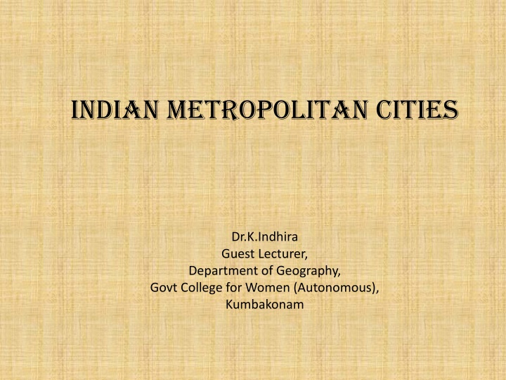 indian metropolitan cities